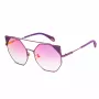 POLICE SPLA95568TNV Damen Katzenaugen-Sonnenbrille - Schwarzer Rahmen, grau verlaufende Gläser 56mm