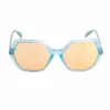 POLICE SPLA9858VA1A Damen-Rechteck-Sonnenbrille - Schwarzer Acetatrahmen, graue Gläser, 58 mm