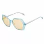 POLICE SPLA9858VA1A Damen-Rechteck-Sonnenbrille - Schwarzer Acetatrahmen, graue Gläser, 58 mm