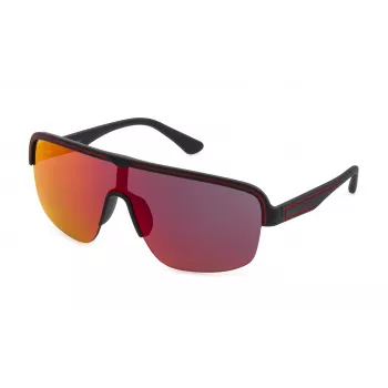 POLICE SPLB47-996VPX Herren-Sonnenbrille Pilot Rechteckig Schwarzer Rahmen Graue Polarisierte Gläser 99/0/135 mm