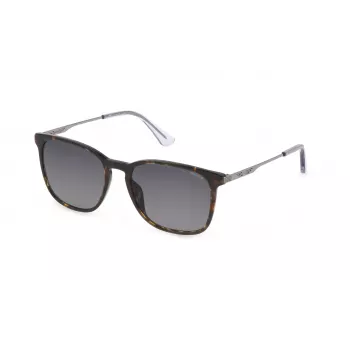 POLICE SPLD47-550752 Herren-Sonnenbrille Havanna Acetatrahmen braune Polycarbonatgläser 55mm