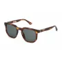 POLICE SPLF88-5206HN Herren Rechteck-Sonnenbrille - Havanna/Schildpatt-Gestell, graue Gläser, UV400