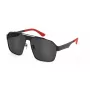 POLICE SPLL08M638YZP Herren Rechteck-Sonnenbrille Schwarz/Grau 63/13/140 mm