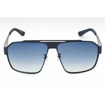 POLICE SPLL08M63S72P Herren-Sonnenbrille im Square-Design - Schwarzer Rahmen, graue polarisierte Gläser - 63 mm Glasbreite