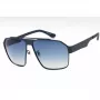 POLICE SPLL08M63S72P Herren-Sonnenbrille im Square-Design - Schwarzer Rahmen, graue polarisierte Gläser - 63 mm Glasbreite