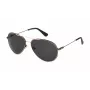 POLICE SPLL11-590302 Unisex-Sonnenbrille - Schwarzer Rahmen, graue Gläser, UV400, 59 mm
