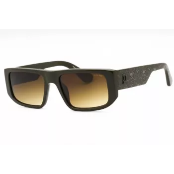 POLICE SPLL13M55073M Herren Rechteck-Sonnenbrille - Schwarzer Rahmen Graue Gläser 54/21/145 mm