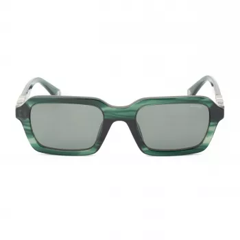 POLICE SPLL14-5309N6 Herren-Sonnenbrille - Schwarzer Acetatrahmen, graue Polycarbonatgläser, UV400-Schutz, 53 mm