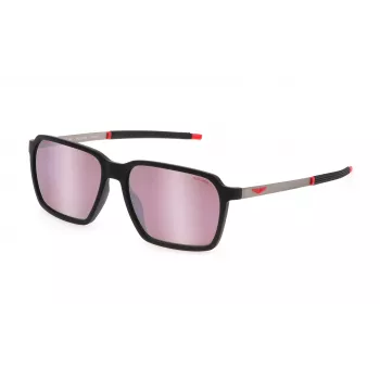 POLICE SPLL16-58U28Z Herren Rechteckige Acetat-Sonnenbrille Havana/Braun Grüne Gläser 58/16/145 mm