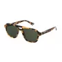 POLICE SPLL83-56AGGY Herren Rechteck-Sonnenbrille - Grauer Acetatrahmen mit grauen Polycarbonatgläsern - 56/17/145 mm