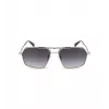 POLICE SPLL86-58302Y Herren eckige Havanna-Acetat-Sonnenbrille mit grünen Polycarbonatgläsern UV400