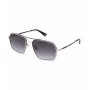 POLICE SPLL86-58302Y Herren eckige Havanna-Acetat-Sonnenbrille mit grünen Polycarbonatgläsern UV400