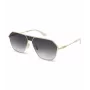 POLICE SPLL89-62300Y Herren Rechteck-Sonnenbrille - Schwarzer Rahmen Graue Gläser 62mm