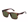 POLICE SPLN35-5509N3 Herren-Sonnenbrille, glänzend schwarzer Rahmen, graue Gläser, 55/19/145 mm