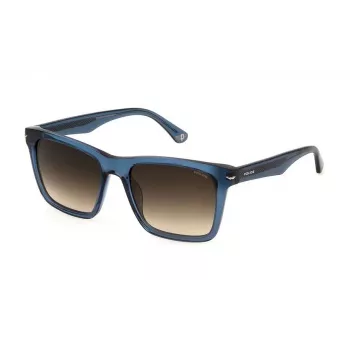 POLICE SPLN35M550955 Herren-Sonnenbrille Havanna Acetatrahmen Braune Gläser 55/19/145 mm