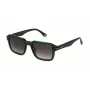 POLICE SPLN36-520G61 Herren-Rechteck-Sonnenbrille - Schwarz/Grauer Rahmen, Graue Gläser, 52 mm
