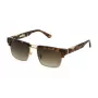POLICE SPLP25-550AER Herren-Sonnenbrille - Schwarzer Acetat-Rechteckrahmen mit grauen Polycarbonat-Gläsern - 55/17/145 mm