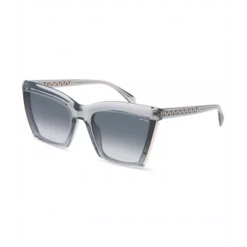 POLICE SPLP44-60098Z Damen-Rechteck-Sonnenbrille - Havana/Braun - 60/21/140 mm