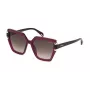 POLICE SPLP46-5506PJ Damen Rechteckige Sonnenbrille, Schwarzes Gestell, Graue Gläser, UV400