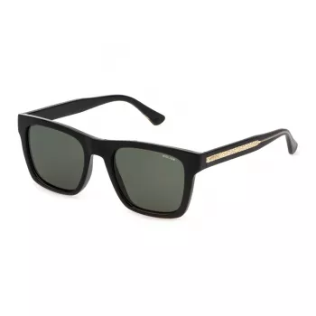 POLICE SPLP56-520Z42 Herren-Sonnenbrille, eckig, Schwarz/Grau, 52 mm