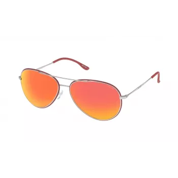 POLICE Unisex S8299M58Q05R Sonnenbrille - Schwarzer Metallrahmen, graue Verlaufsgläser, 58/15/140 mm