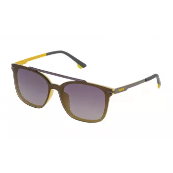 POLICE Unisex SPL528990GBF Pilot Sonnenbrille - Matt schwarzer Rahmen, graue Gläser, UV400