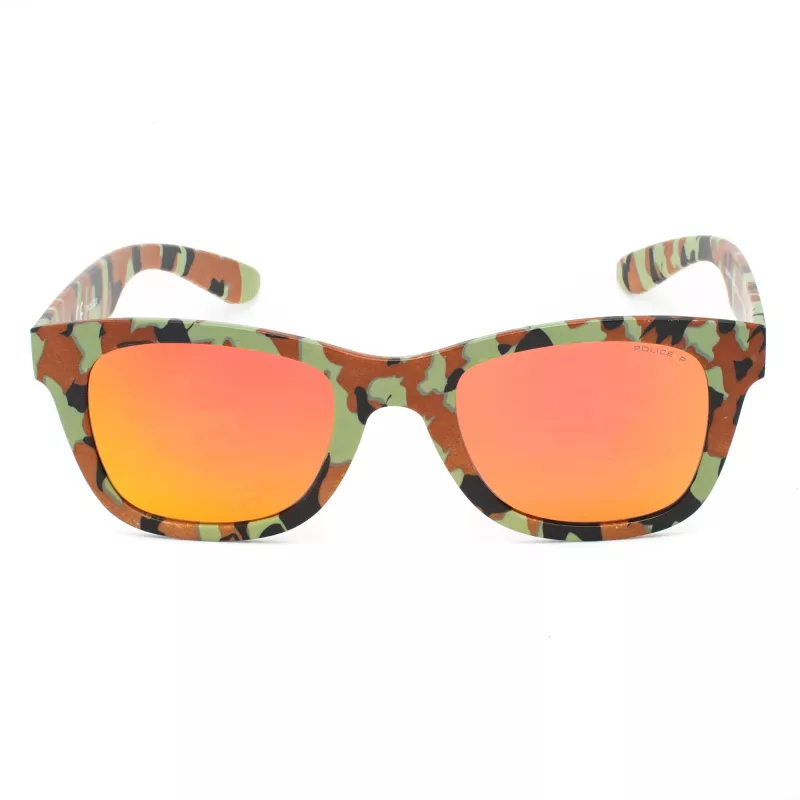 POLICE Unisex Sonnenbrille S194450GE8R Havanna Acetatrahmen Braune Verlaufsgläser 50mm