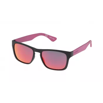POLICE Unisex Sonnenbrille S198854U28R Havana Acetatrahmen Braune Polycarbonat-Gläser 54mm