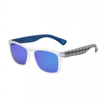 POLICE Unisex Sonnenbrille S198854Z69B - Acetatrahmen, graue Verlaufsgläser, UV400-Schutz