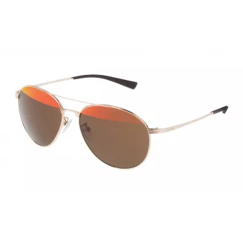 POLICE Unisex Sonnenbrille S8953V570300 Pilot Acetat Schwarz Grau 57mm