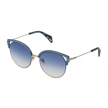 POLICE Damen Cat Eye Sonnenbrille SPL739548FFB Havana Tortoise Brown Gradient 54mm
