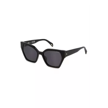 POLICE Damen-Katzenaugensonnenbrille SPLL34M550700 Havana Braun Verlauf 55/18/140 mm