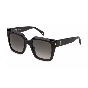 Police Damen Cat-Eye-Sonnenbrille SPLR26E53700Y - Acetatrahmen, UV400-Schutz, 53 mm Glas