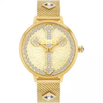 POLICE Damen PL16031MSG22M Raho Quarz Analog Uhr 36mm Edelstahl Mesh Silber