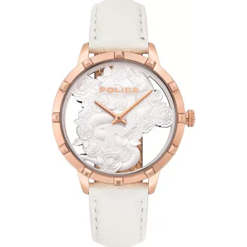 POLICE Damenuhr PL16041MSR-01 Roségold Edelstahl Quarzuhr 36mm