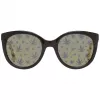 POLICE Damen SPL408E546XKL Rechteckige Sonnenbrille - Schwarzer Acetatrahmen, Graue Polycarbonatgläser, UV400-Schutz