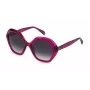 POLICE Damen SPLD29-5701BV Rechteckige Acetat-Sonnenbrille - Schwarz/Grau Verlauf 57mm