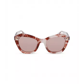 Police Damen-Sonnenbrille SPLL97-520Z02 Rechteckig - Glänzend Schwarz/Grau