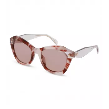 Police Damen-Sonnenbrille SPLL97-520Z02 Rechteckig - Glänzend Schwarz/Grau
