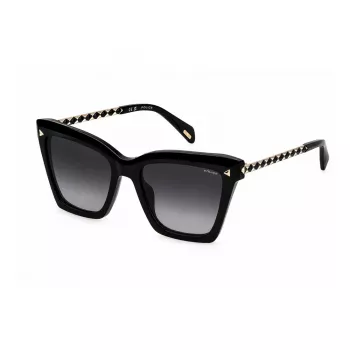 POLICE Damen Cat-Eye Sonnenbrille SPLN62-520700, Havanna-braunes Gestell, braune Gradient-Gläser, 52mm