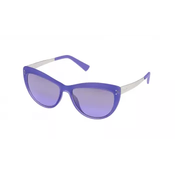 POLICE Damen-Sonnenbrille S1970M556WKX - Eckiger Acetatrahmen, graue Polycarbonatgläser, 55 mm Glasbreite