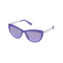 POLICE Damen-Sonnenbrille S1970M556WKX - Eckiger Acetatrahmen, graue Polycarbonatgläser, 55 mm Glasbreite