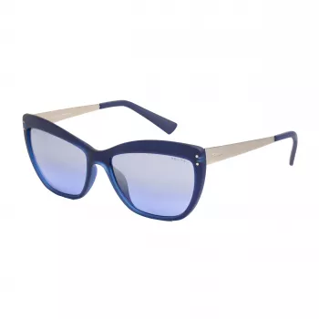 POLICE Damen-Sonnenbrille S1971M56899X Havana Braun Acetat Vollrand Übergroß Quadratisch 56/17/140 mm UV400