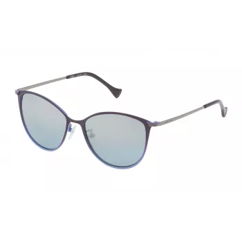 Police Damen-Sonnenbrille SPL190M54I20X - Schwarzer Acetatrahmen, graue Polycarbonatgläser, UV400-Schutz