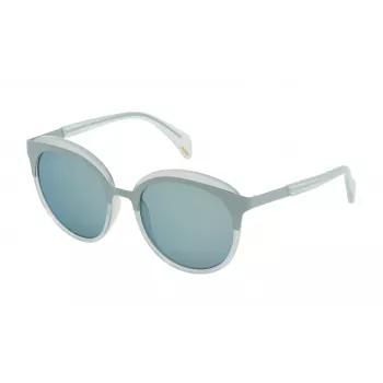 POLICE Damen-Sonnenbrille SPL49953SMCX Havana Braun Quadratisch Acetat UV400