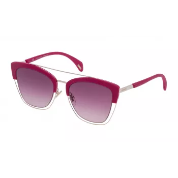 POLICE Damen-Sonnenbrille SPL618548FFX Havana Cat Eye 54mm