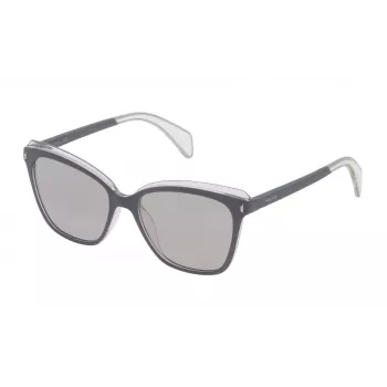 POLICE Damen-Sonnenbrille SPL643567DXX - Geometrischer Acetatrahmen mit UV400-Schutz