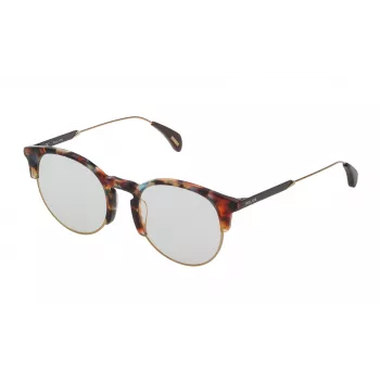 POLICE Damen Sonnenbrille SPL73851758R Havana Acetat Braun Verlauf 51mm