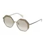 POLICE Damen-Sonnenbrille SPL837W538FFD - Havanna Acetat Cat-Eye-Rahmen, braune Gradientengläser, UV400-Schutz