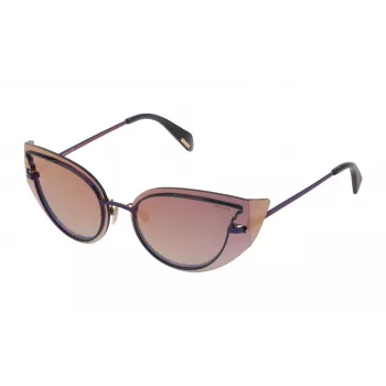 Police Damen-Sonnenbrille SPL939H86X Havana Acetat Braun Verlauf 63mm